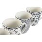 Set di 4 Tazze Mug Home ESPRIT Azzurro Bianco Porcellana 340 ml