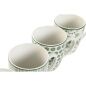 4 Piece Mug Set Home ESPRIT White Green Porcelain 340 ml