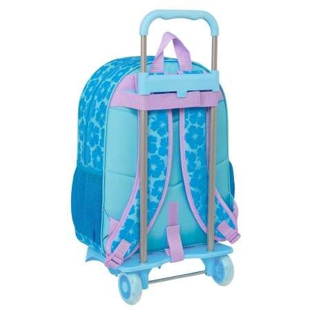 School Rucksack with Wheels Lilo & Stitch Hawaii Blue 33 x 42 x 14 cm