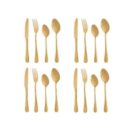 Cutlery Set Golden Stainless steel (6 Units)