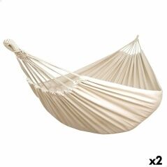 Hanging Hammock Aktive Beige 220 x 150 cm (2 Units)