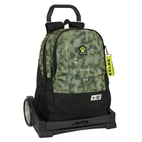 Trolley per la Scuola Kelme Travel Nero Verde 32 x 44 x 16 cm