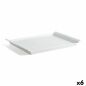 Teglia da Cucina Quid Gastro Fresh Rettangolare Ceramica Bianco (36 x 25 cm) (6 Unità)