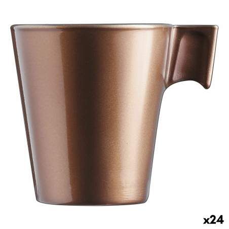 Tazza Mug Luminarc Flashy Marrone Chiaro 80 ml Vetro (24 Unità)