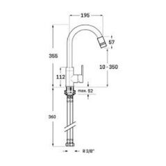 Miscelatore monocomando per lavello CIS Acciaio inossidabile Ottone