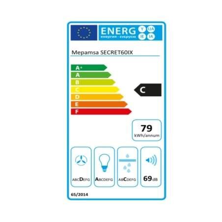 Conventional Hood Mepamsa SECRET 60 60 cm 69 dB 540 m³/h Stainless steel