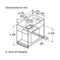 Cappa Classica Balay 237515 90 cm 620 m3h 255W Acciaio