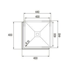 Sink with One Basin Cata CB4040R10