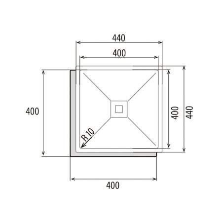 Sink with One Basin Cata CB4040R10