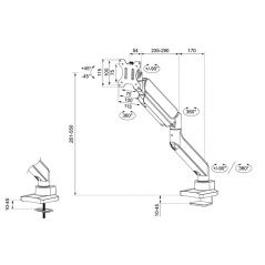 Supporto da Tavolo per Schermo Neomounts DS70PLUS-450WH1