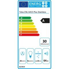 Cappa Classica Teka CNL 6415 PLUS 60 cm 385 m³/h 69 dB Nero Acciaio