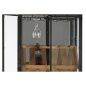 Bottle rack Home ESPRIT Black Natural Wood Metal 60 x 33 x 169 cm