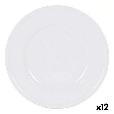 Piatto da pranzo Inde Olympia Bianco Porcellana Ø 31 cm (12 Unità) (ø 31 cm)