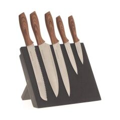 Set of Kitchen Knives and Stand 5five (32 x 23,2 x 19 cm)