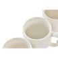 Set of 6 Cups with Plate DKD Home Decor White Natural Porcelain 90 ml 26 x 12 x 25 cm