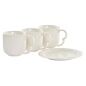 Set of 6 Cups with Plate DKD Home Decor White Natural Porcelain 90 ml 26 x 12 x 25 cm