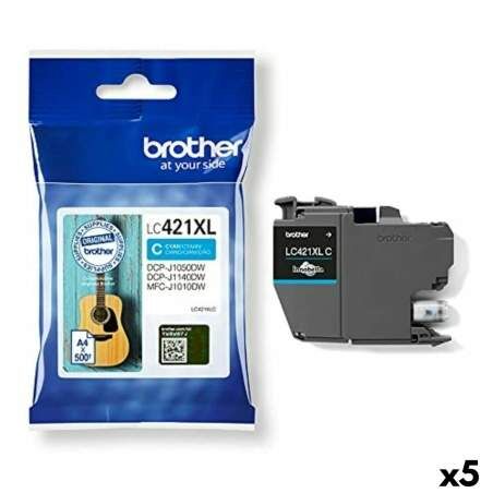 Original Ink Cartridge Brother MFC-J1010DW / DCP-J1050DW Cyan (5 Units)