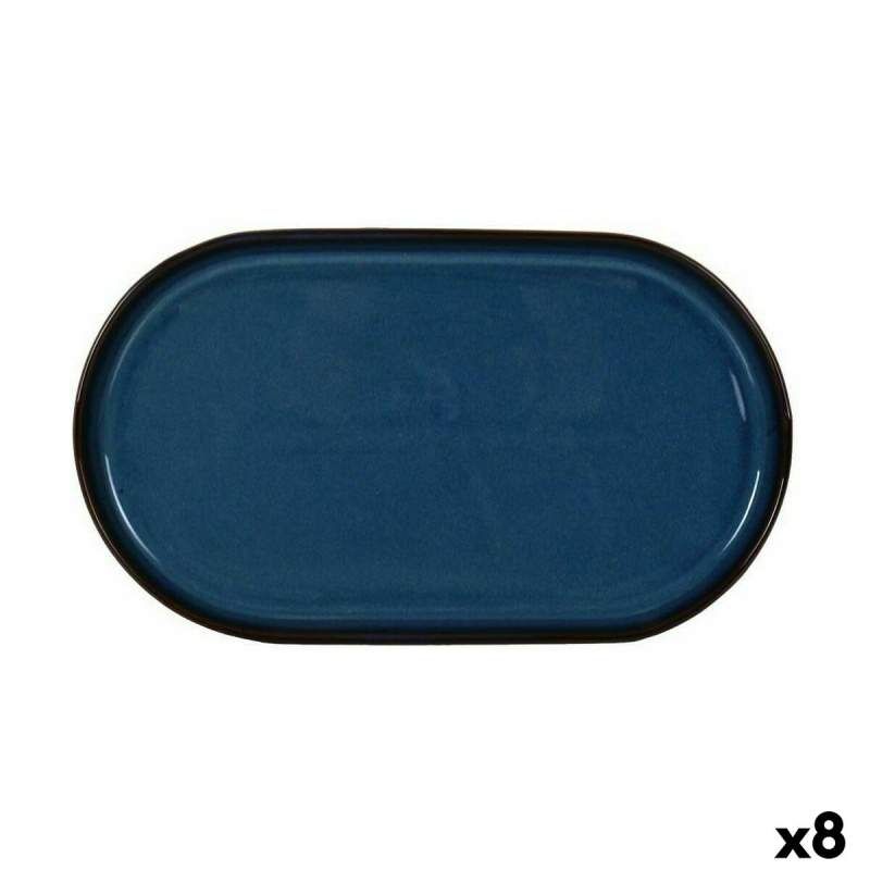 Vassoio per aperitivi La Mediterránea Chester Azzurro Ovale 30,5 x 17,5 x 2,8 cm (8 Unità)