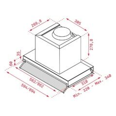 Cappa Classica Teka 113100000 90 cm 255 m3/h 50 dB 250W Argentato Acciaio A