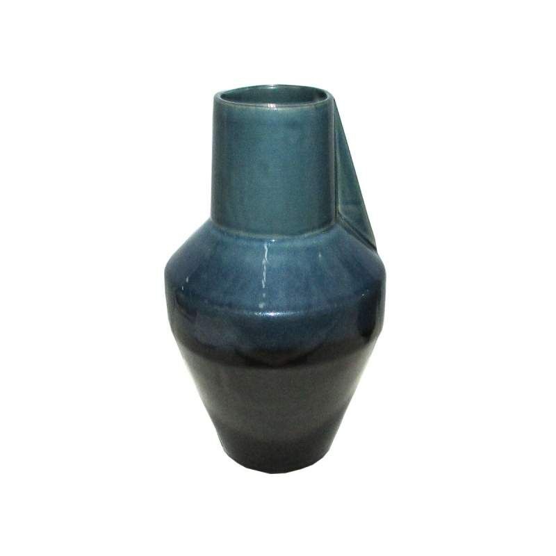 Vaso Romimex Blu/Nero Ceramica 17 x 31 x 17 cm