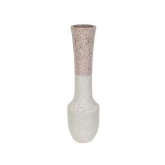 Vaso Romimex Bianco/Rosa Ceramica 19 x 68 x 19 cm