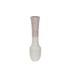 Vaso Romimex Bianco/Rosa Ceramica 15 x 59 x 15 cm