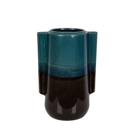 Vaso Romimex Blu/Nero Ceramica 23 x 35 x 23 cm