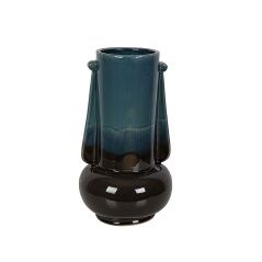 Vase Romimex Blue/Black Ceramic 20 x 36 x 20 cm