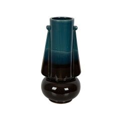 Vaso Romimex Blu/Nero Ceramica 22 x 44 x 22 cm