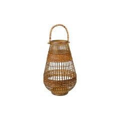 Lantern Romimex Brown Metal 23 x 38 x 23 cm