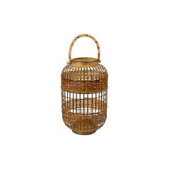 Lantern Romimex Brown Metal 22 x 34 x 22 cm