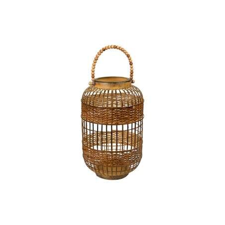 Lantern Romimex Brown Metal 22 x 34 x 22 cm