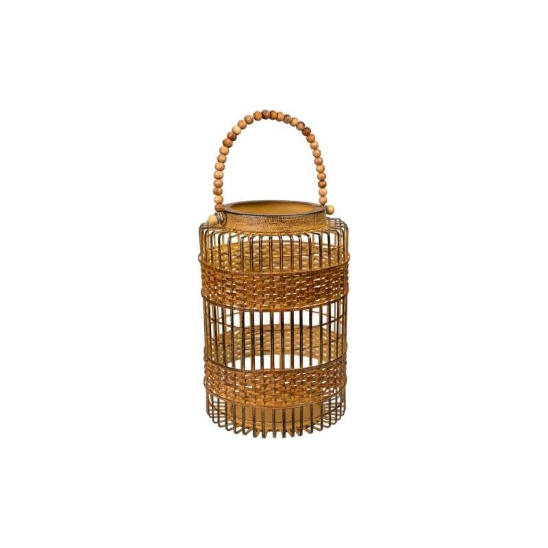 Lantern Romimex Brown Metal 18 x 26 x 18 cm