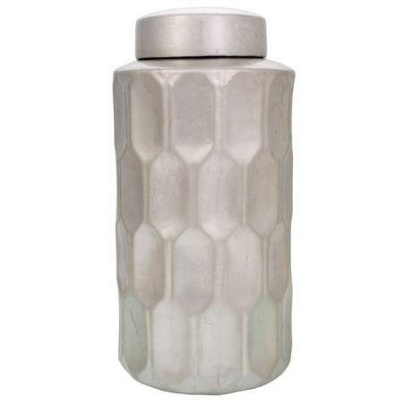 Vaso Alexandra House Living Argentato Ceramica 18 x 37 x 18 cm