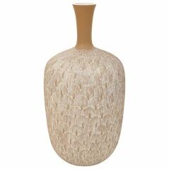 Vase Alexandra House Living White Golden Polyresin 21 x 41 x 21 cm