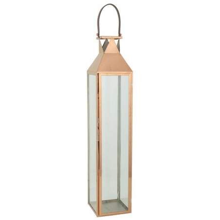 Lantern Alexandra House Living Copper Glass Stainless steel 18 x 92 x 19 cm