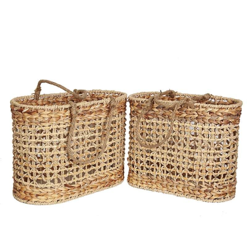 Set of Baskets Romimex Natural 2 Pieces