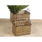 Basket set Romimex Brown Black Metal 2 Pieces