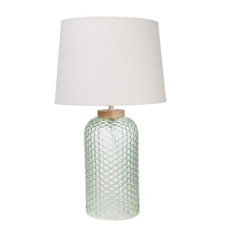 Desk lamp Romimex Green Beige Glass 28 x 49 x 28 cm