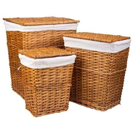 Set of Baskets Alexandra House Living Brown 3 Pieces