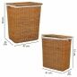 Set of Baskets Alexandra House Living Brown Polyester Rattan 2 Pieces