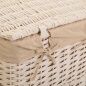 Set of Baskets Alexandra House Living White wicker Willow wood 3 Pieces