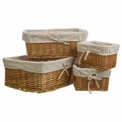 Set of Baskets Alexandra House Living Natural wicker Willow wood 4 Pieces