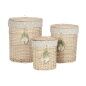 Set di Cestini Home ESPRIT Verde Naturale vimini 45 x 45 x 55 cm 3 Pezzi