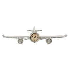 Orologio da Parete DKD Home Decor Aereo Grigio (101 x 22 x 26 cm)