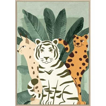 Quadro DKD Home Decor 83 x 4,5 x 123 cm Tropicale animali (2 Unità)