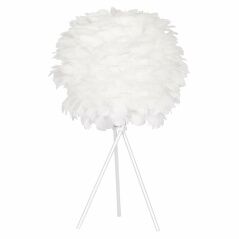 Lampada da tavolo DKD Home Decor Bianco Metallo Piuma (42 x 42 x 60 cm)