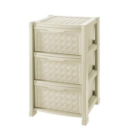 Cassettiera Tontarelli Arianna 3 cassetti Bianco 38 x 38 x 60 cm