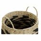 Set di Cestini DKD Home Decor Nero Marrone Chiaro Fibra naturale Boho 30 x 30 x 30 cm 2 Pezzi (2 Unità)