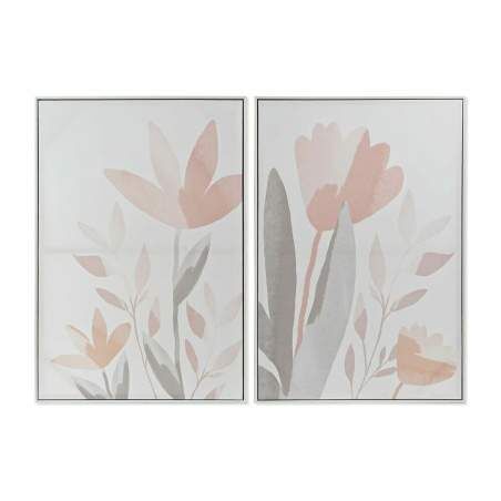 Quadro DKD Home Decor 62,2 x 3,5 x 90 cm Fiori Shabby Chic (2 Unità)